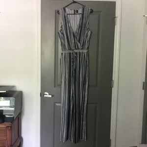 New directions black and white jumpsuit
